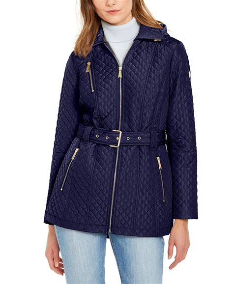 michael kors belted quilted jacket.